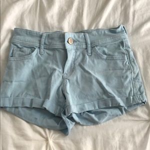 Hollister light blue jean shorts